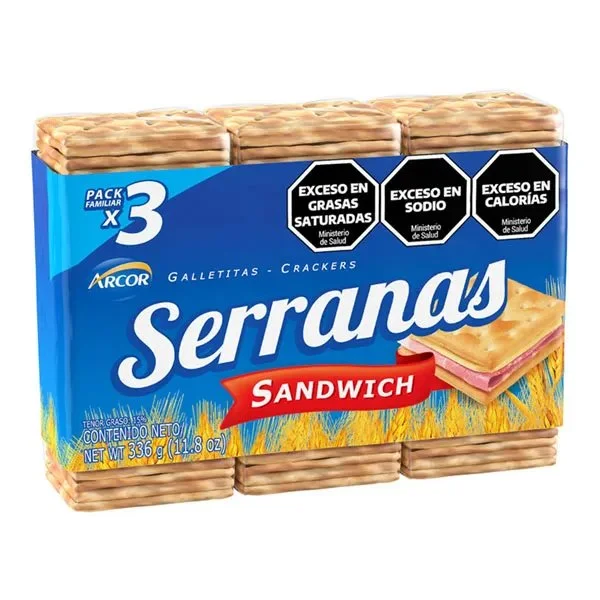 SERRANAS ARCOR SANDWICH 336G