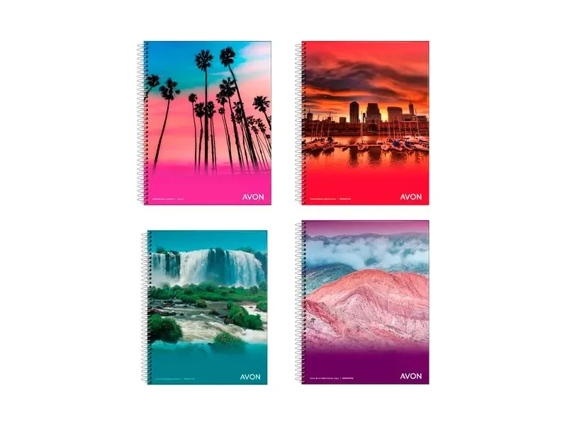 AVON CUADERNO CON ESPIRAL 80HOJAS RAYADAS